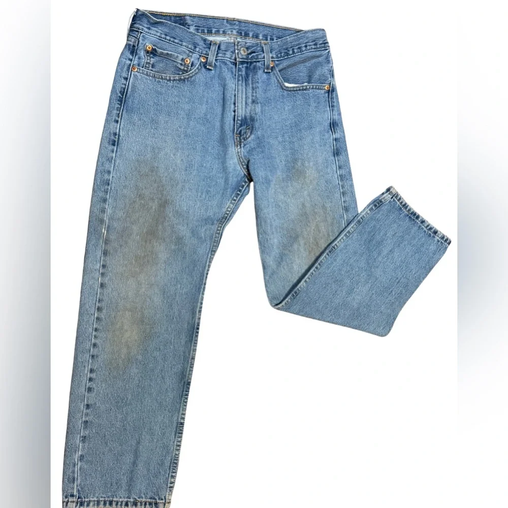 Levi’s 505 Men’s Straight Leg Jeans W32x29 Vintage Y2K Distressed‎ Denim Work