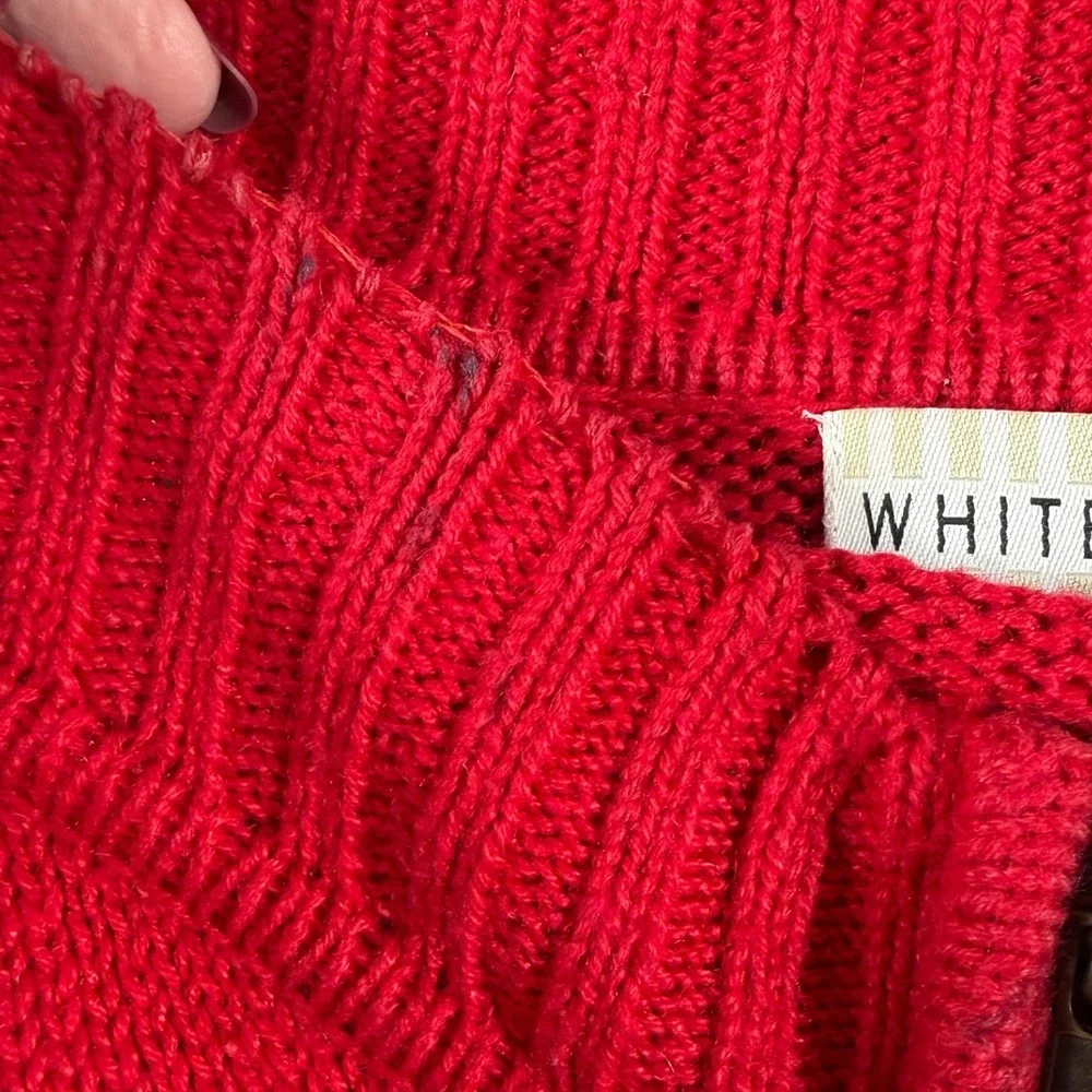 White Stag knit holiday embroidered