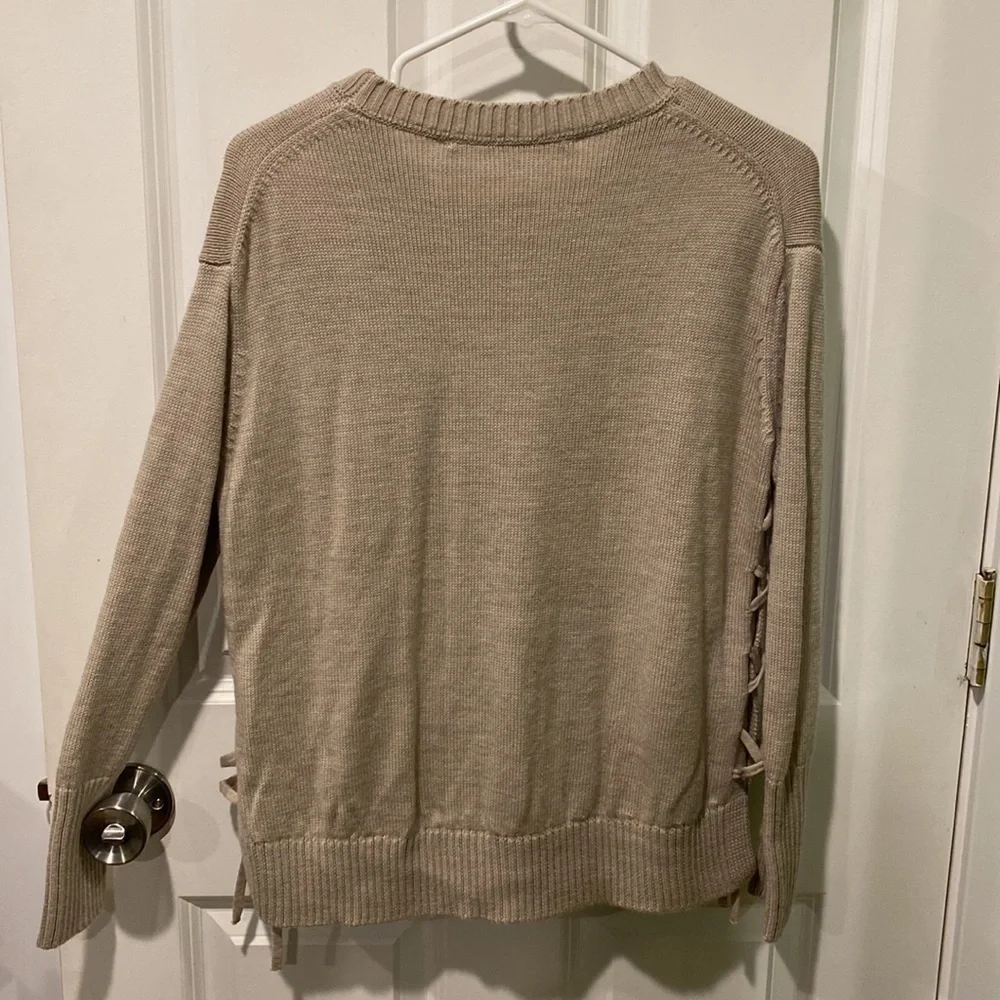Athleta Oversized Merino Side Lace Sweater EUC