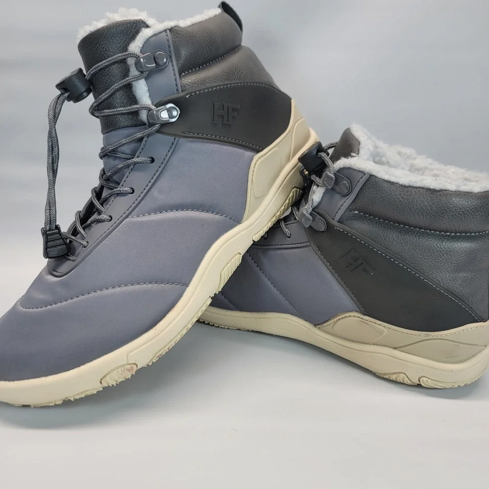 HF Azura Gray Waterproof Fur Lined Winter‎ Boots Women EUR 40 US 9