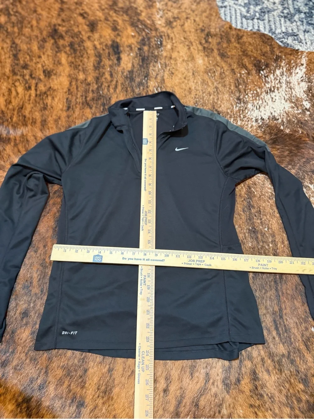 Nike Mens Dri-FIT Running 1/4 Zip Pullover Black Long Sleeve Shirt Medium