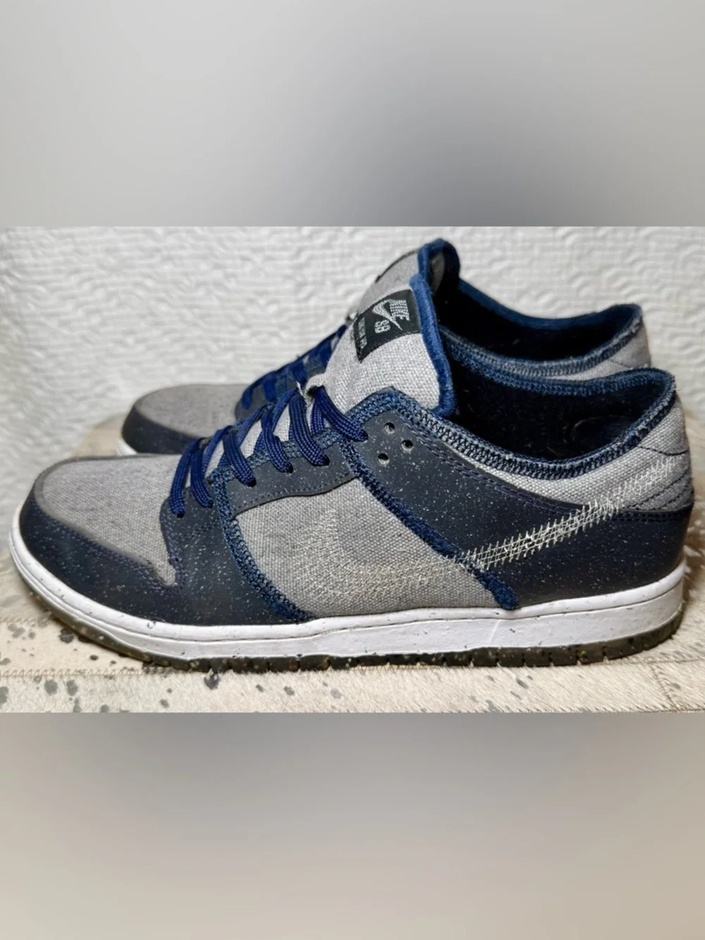 Nike SB Dunk Low Pro E “Crater” Grey Navy Size 9