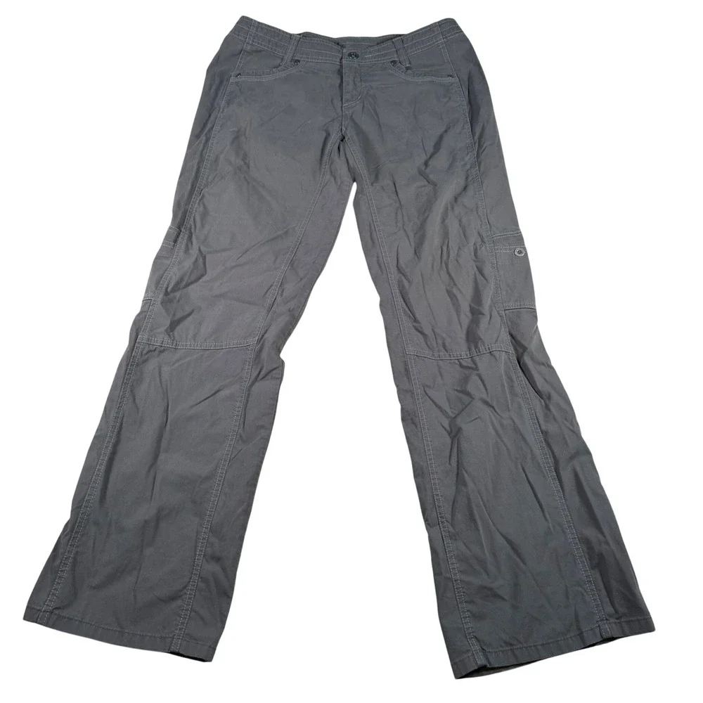 Kuhl Hiking Pant Women 12 REG 34x30) Gray Articulated Knee‎ Straight Utility
