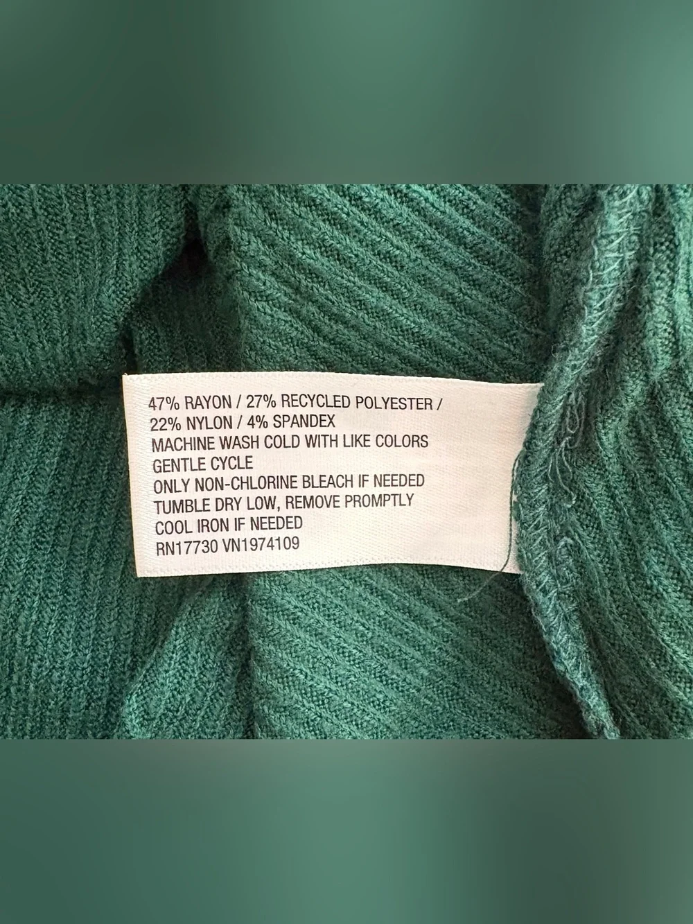 A New Day Dark Green Long Sleeve V-Neck Maxi Sweater Dress