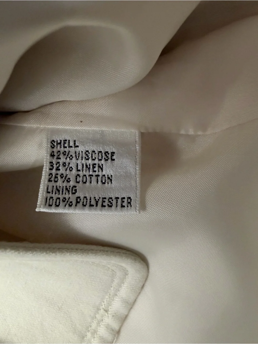 Talbots Cream Italian Blend Tie-Waist Blazer Size 6