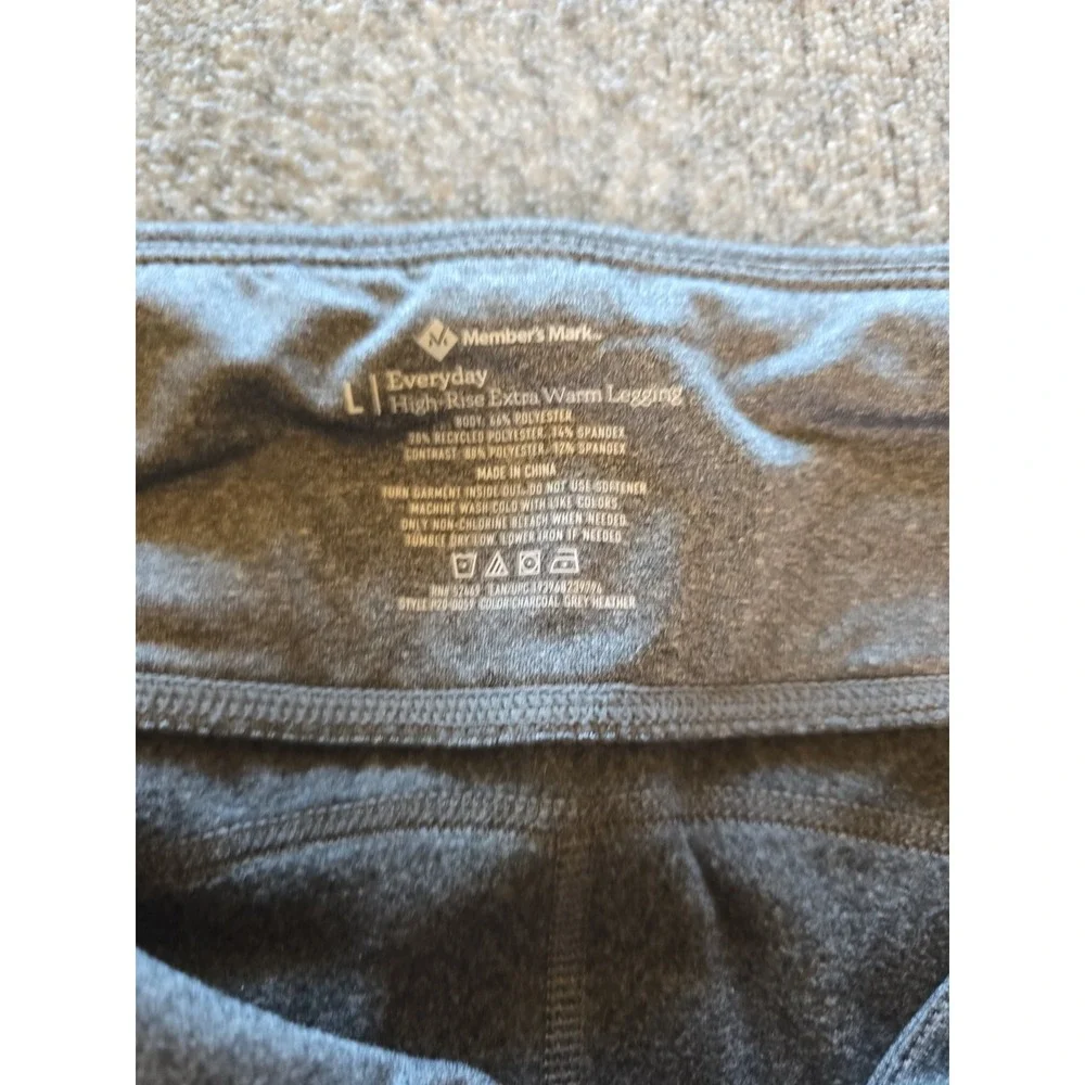 Member's Mark Every Day High-Rise Extra Warm Leggings Womens Large Gray