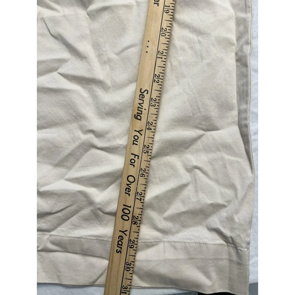 A New Day Pants Womens 6R Cream Wide‎ Leg High Rise Cargo Stretch Zip Fly Casual