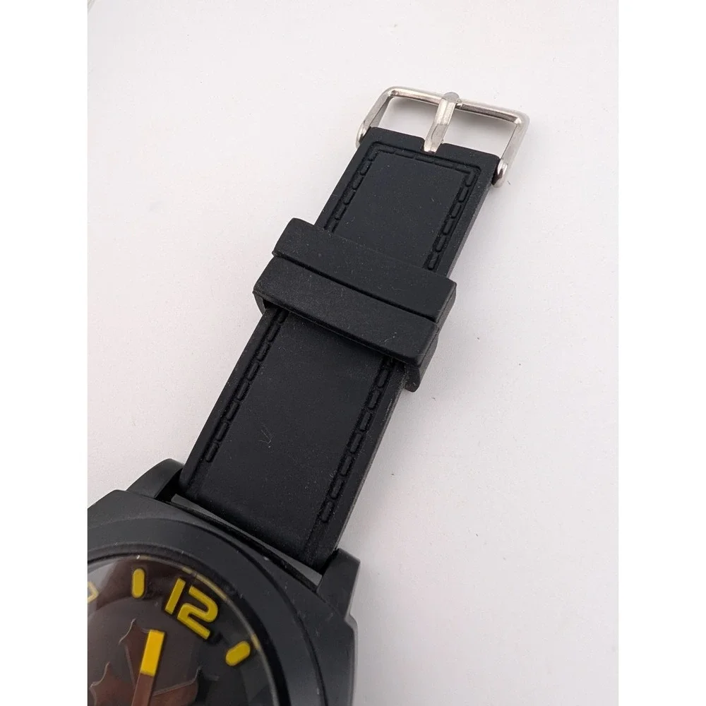 Zoo York Men's Watch‎ 50mm Case Black Silicone Band- New Battery