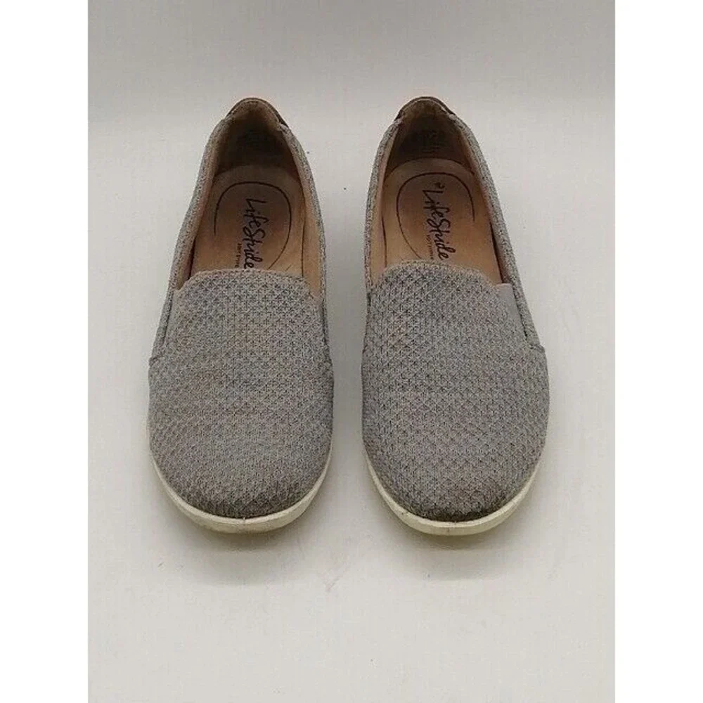 Life Stride Shoes Sneakers Womens Gray 7.5 Next Level Slip On WalkingStretch‎