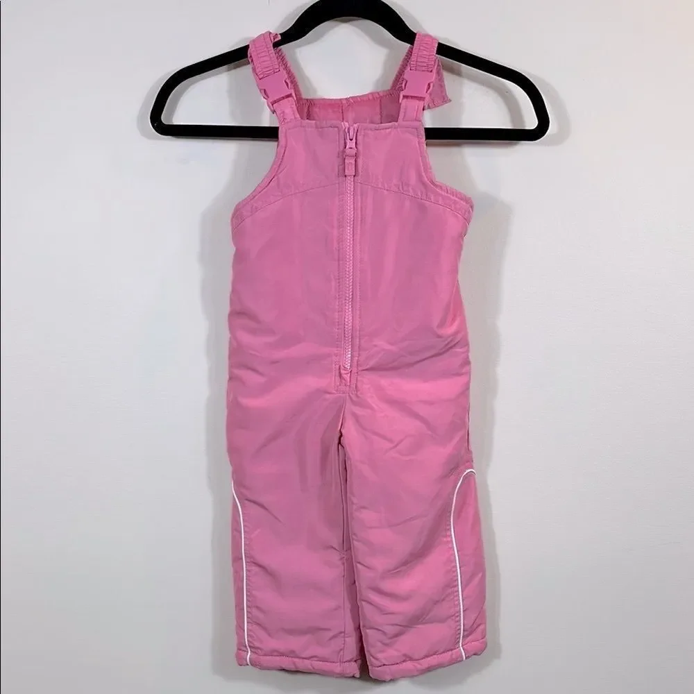 London Fog Pink Kids Girls Overalls Snow Ski Pants Bibs Preppy Barbie Size 24M