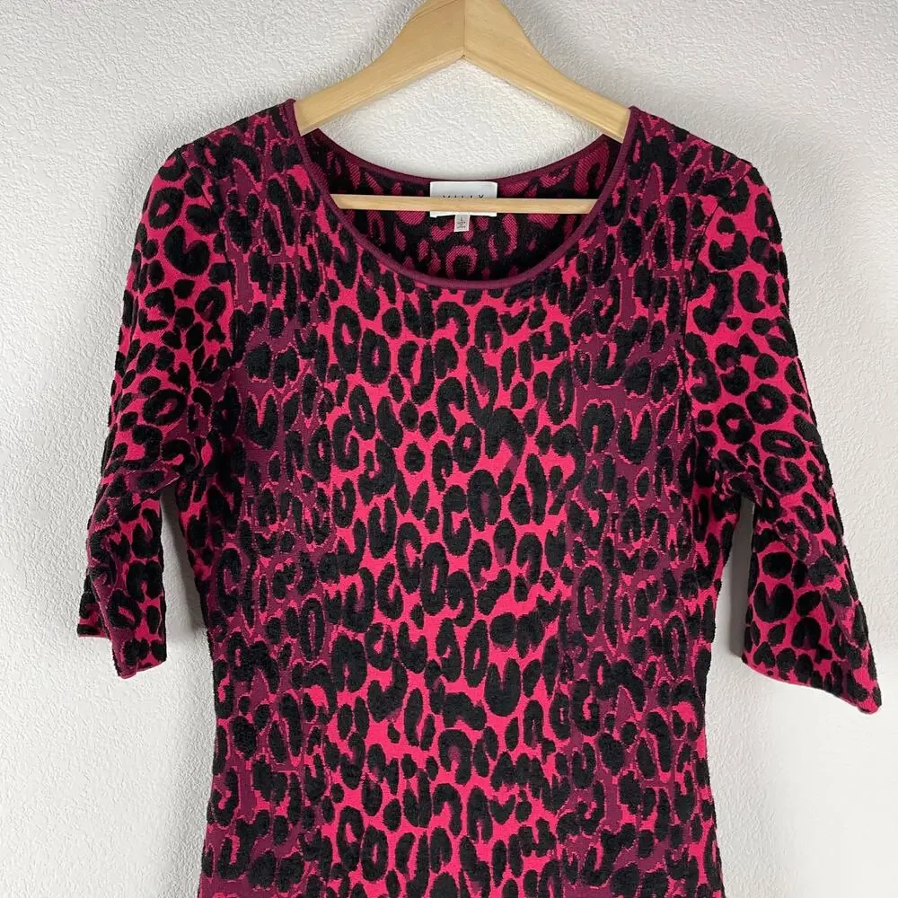Milly Cheetah Brocade Dress Womens Large Textured Mermaid Flounce‎ Glam Volup