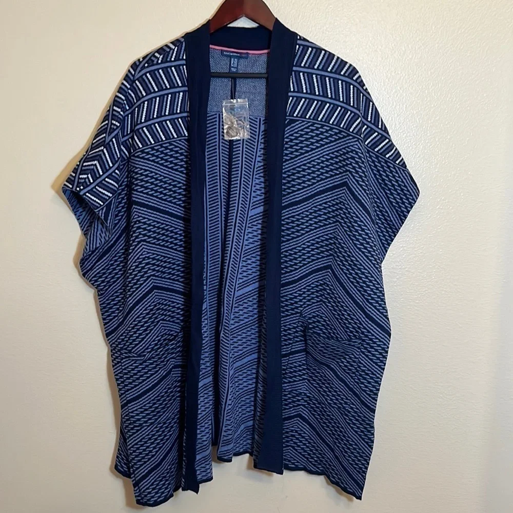 ISAAC Mizrahi Live Cardigan Open Front Sweater Size M/L