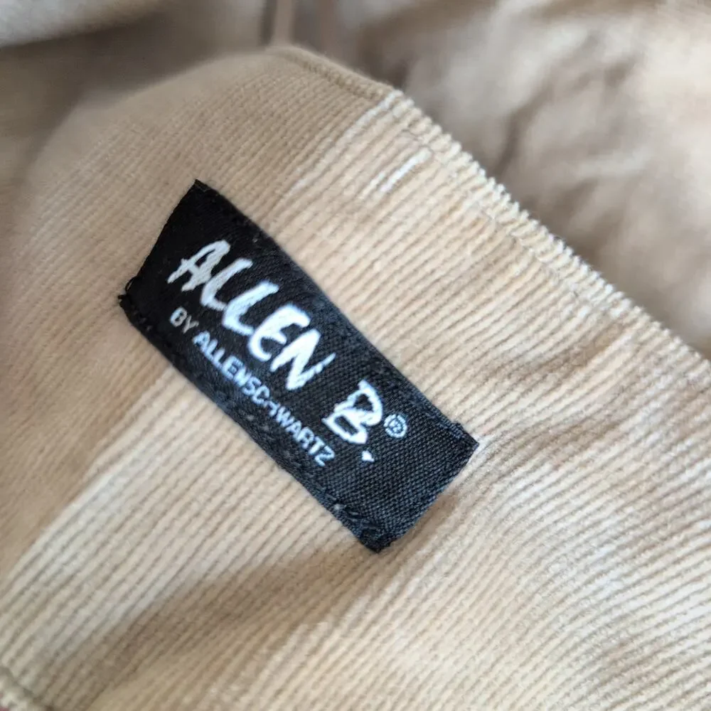 Y2K 2000s Waistcoat Corduroy Vest Tan M Cargo Utility Cyber‎ Grunge Twilightcore