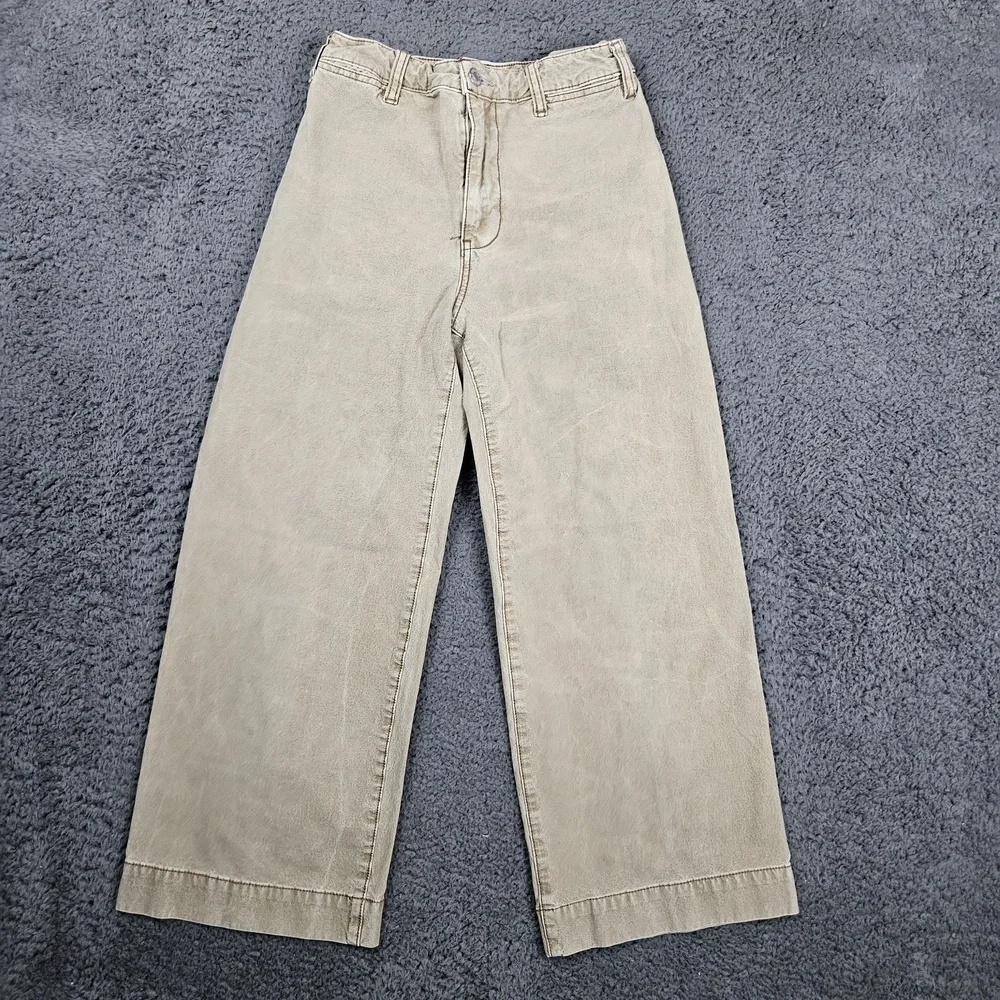 Anthropologie Pilcro‎ Wide Leg Pants Womens 25 Cropped Relaxed Style