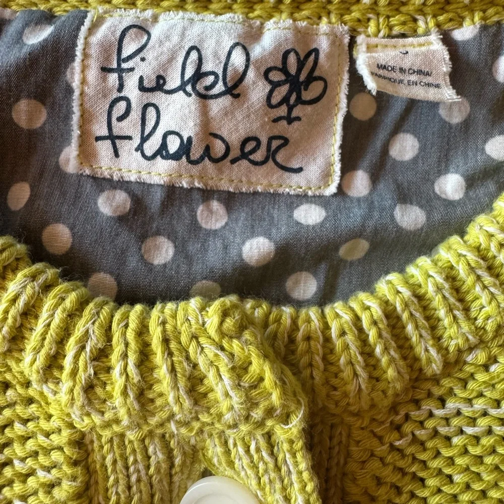 Anthropologie Field Flower polka grey