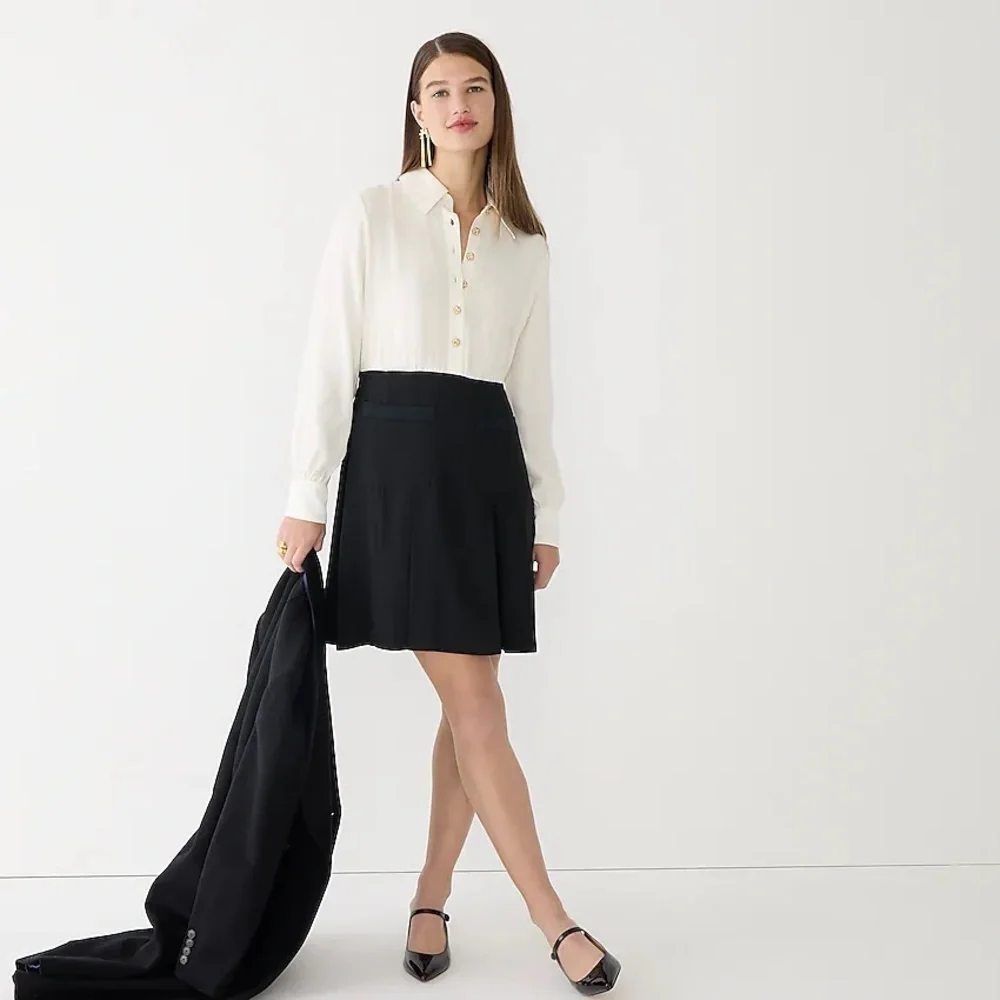 J.Crew Button-front crepe shirtdress dress BM974