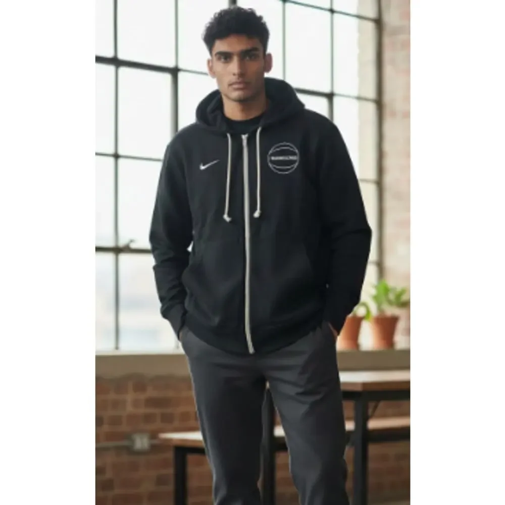 Nike Full Zip Warriors Basketball Hoodie Embordered Mens Small