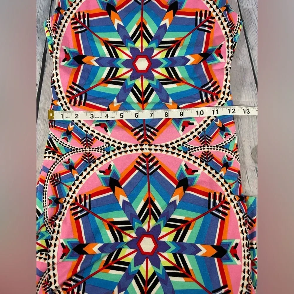 Mara Hoffman Pink Blue Swim Kites Pattern Beach Vacation Cut Out Mini Dress S