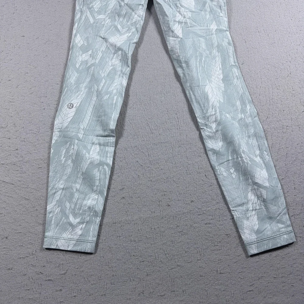 Lululemon Align Yoga Pants Size 6 Green Geometric High Rise Women Sport Leggings
