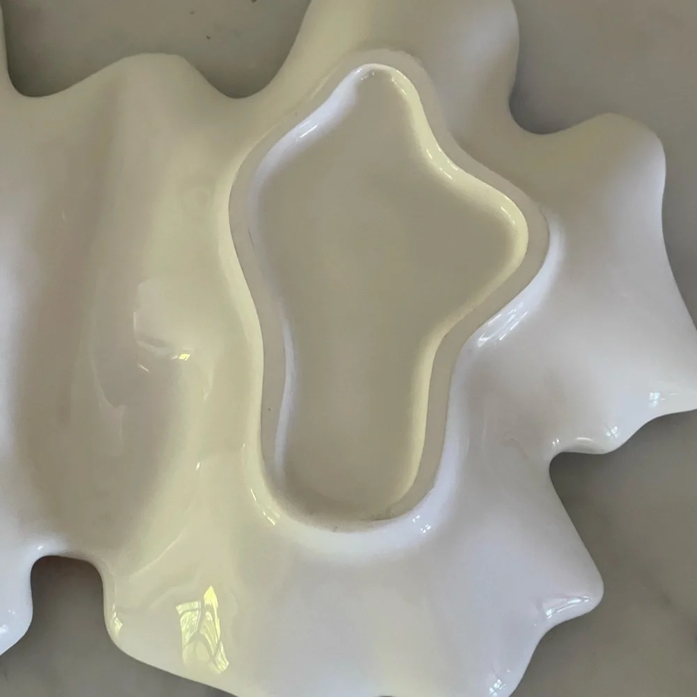 Ceramic Halloween Ghost Platter Dish Set Server