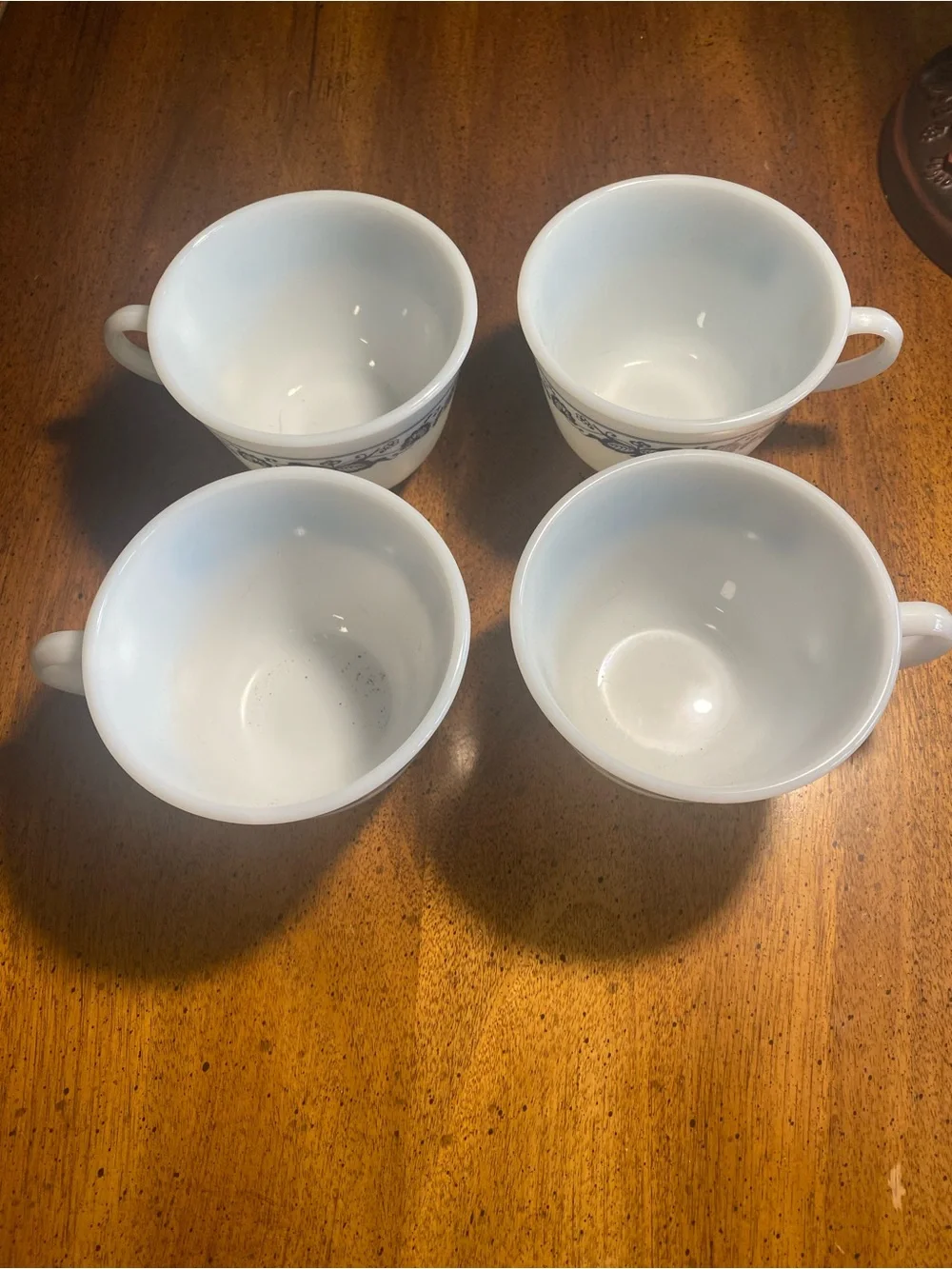 Pyrex four teacups