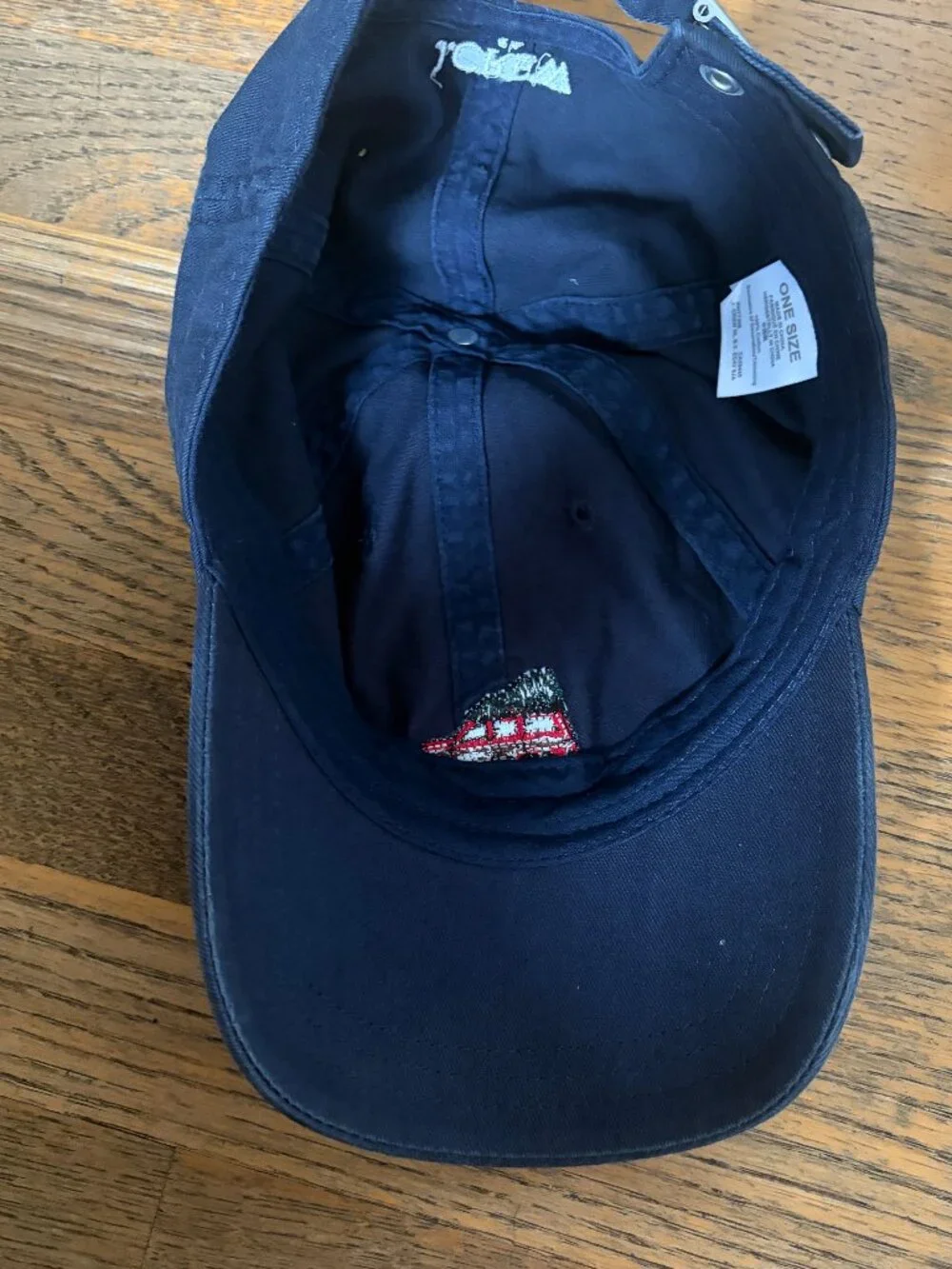 J. Crew Christmas Hat Cotton Navy Christmas Tree Truck