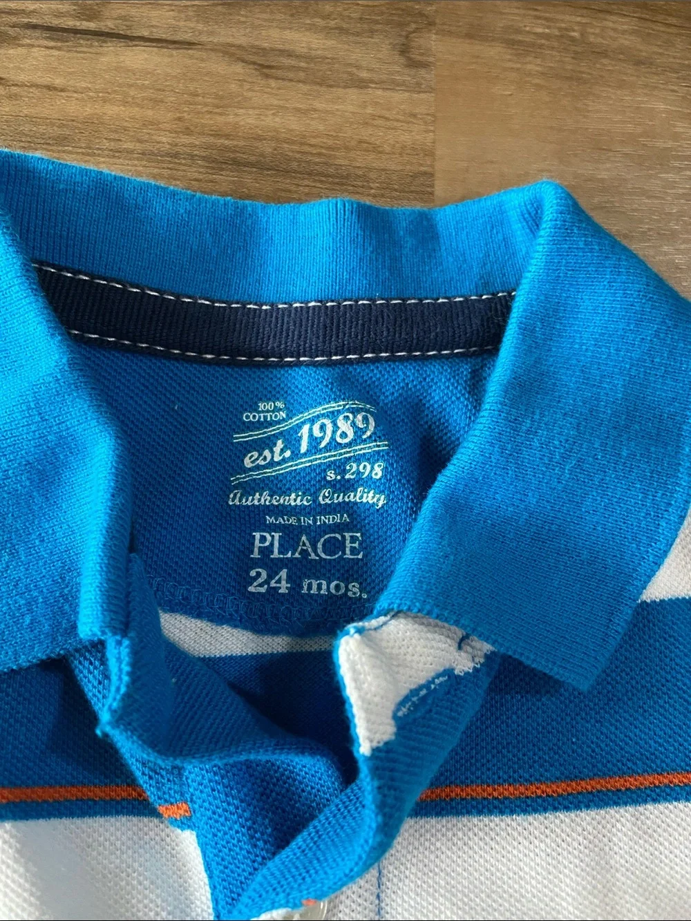 Place comfortable blue