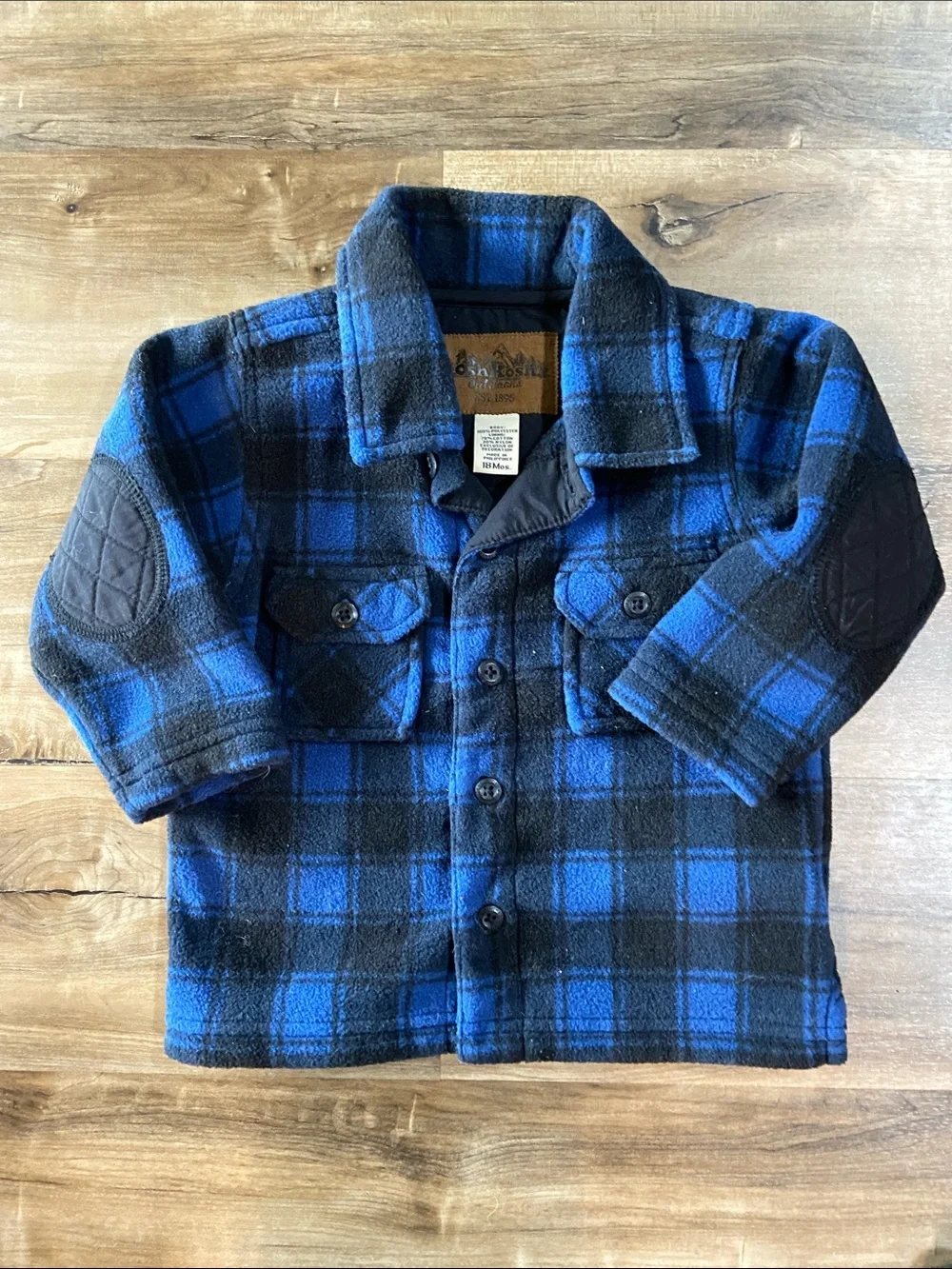 Blue & Black Plaid Button-Up Shirt Jacket