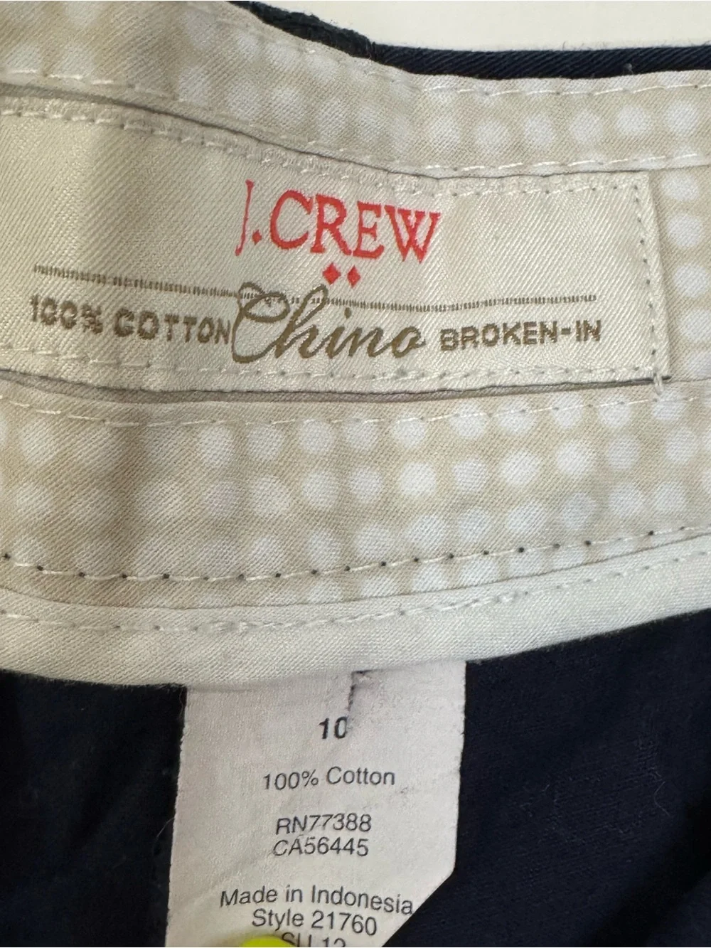 J. Crew Navy Casual Chino Shorts