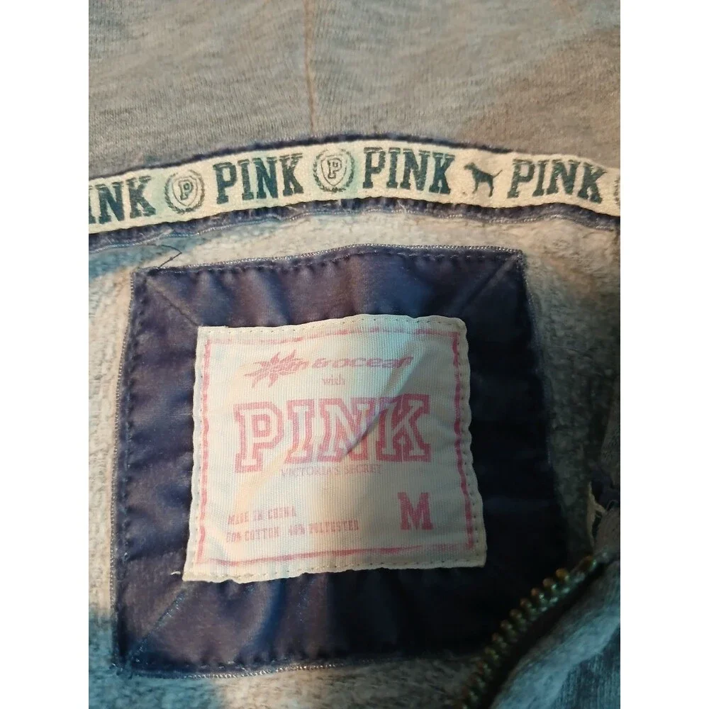 PINK Victoria's Secret University of Florida Gators Zip Hoodie Gray Blue Medium