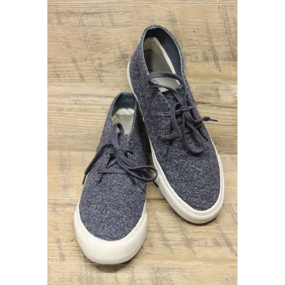 SeaVees Maslon Desert Boots Womens 10 Blue Wool Flannel Casual Outdoor Retro Mod