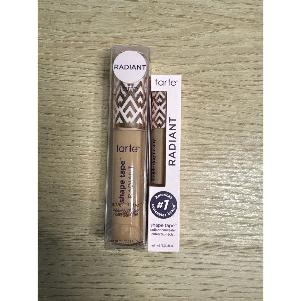 Tarte Shape Tape Radiant Concealer Bundle 34S Medium Sand Full & Travel Size