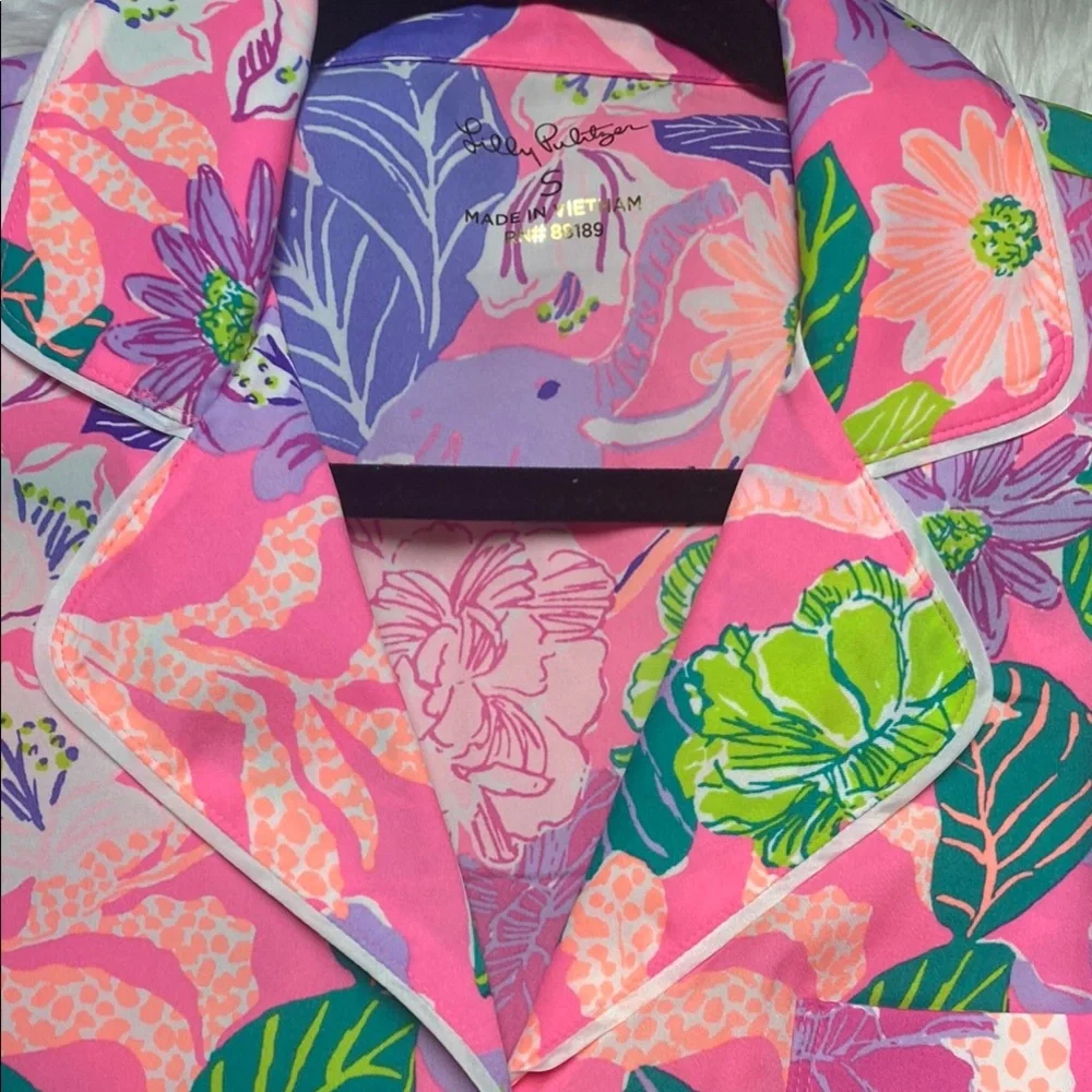 Lilly Pulitzer Pink and Purple Floral Top