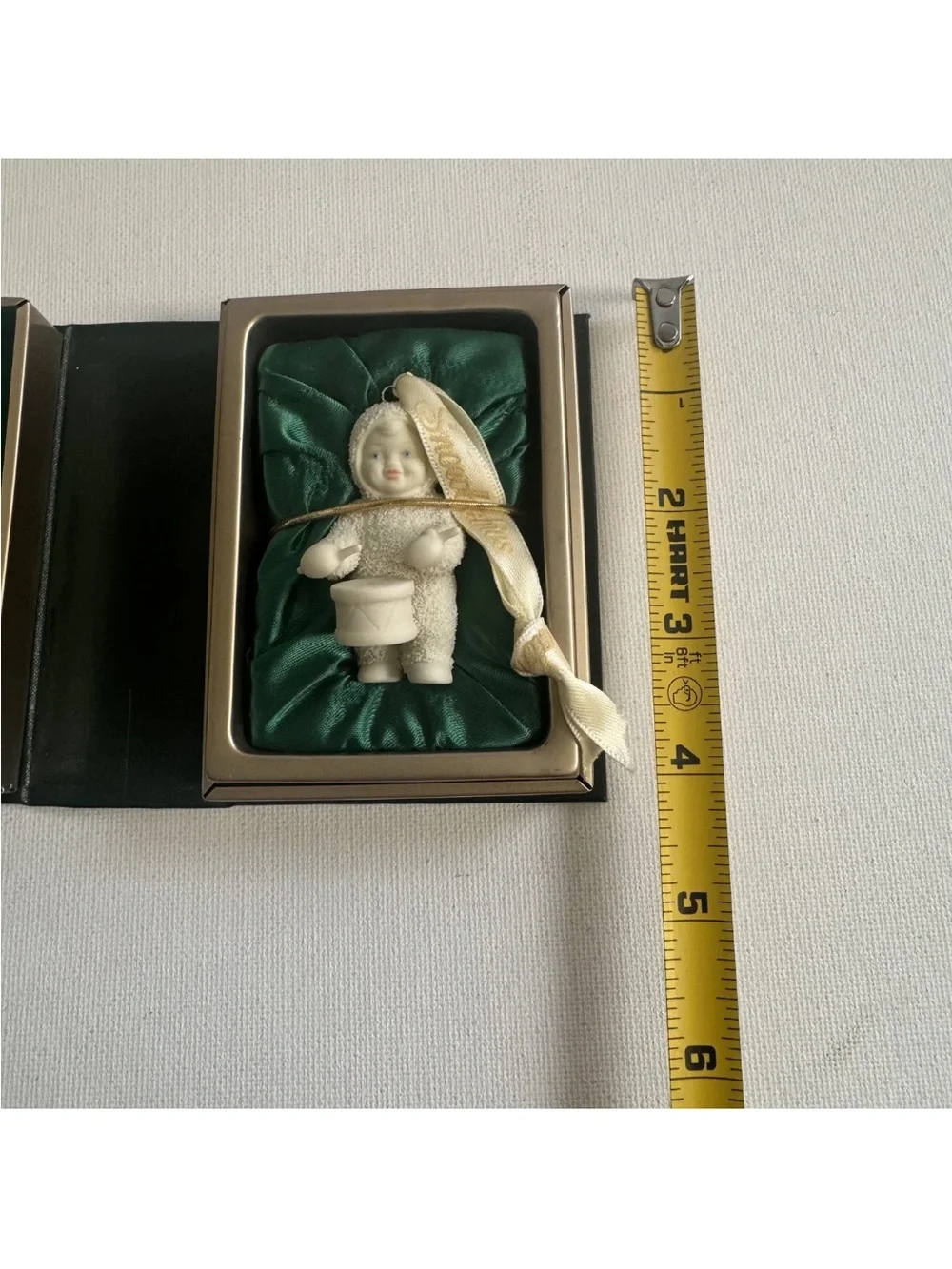 Vintage Department 56 Snowbabies Ornament IV Shall I Play For You White Ceramic