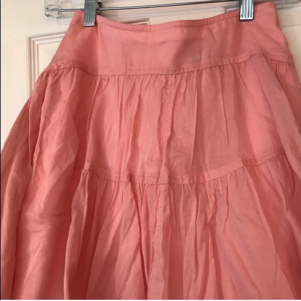 🌺🆕 J Crew Pink Tiered Skirt, Size 00🌺