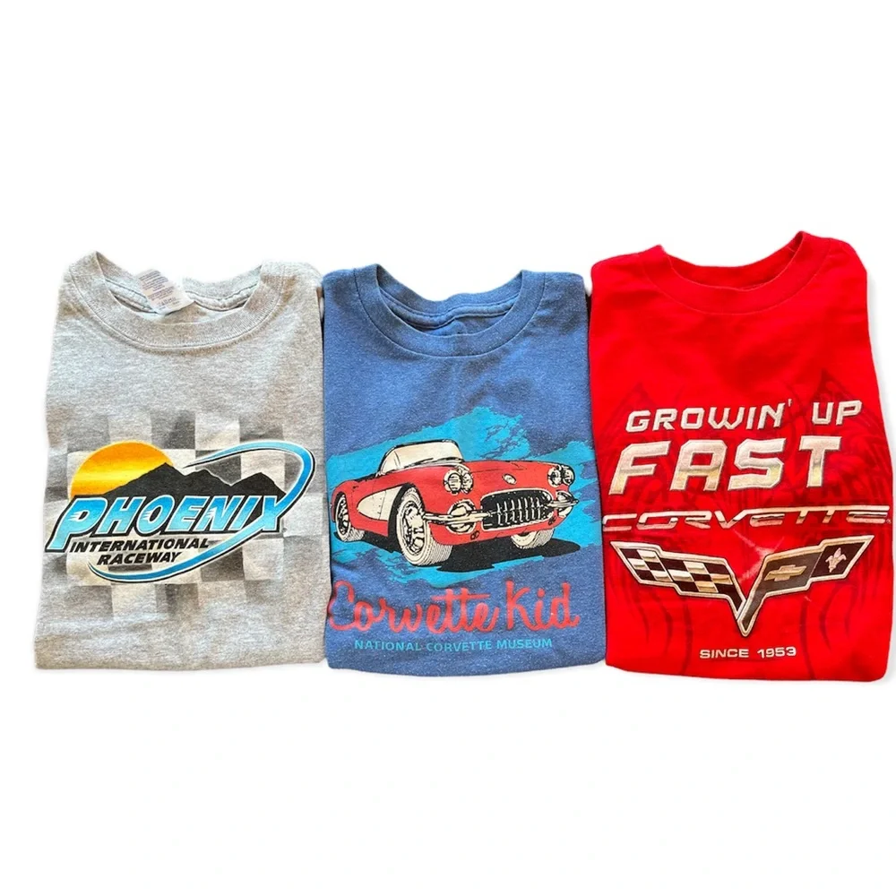 Bundle of 3 Kids Corvette Tshirts