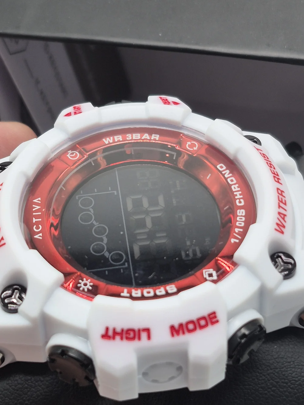 Invicta White and Red Digital Sport Watch