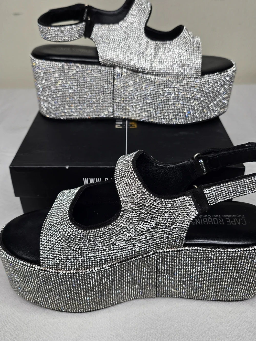 N/A sparkly silver