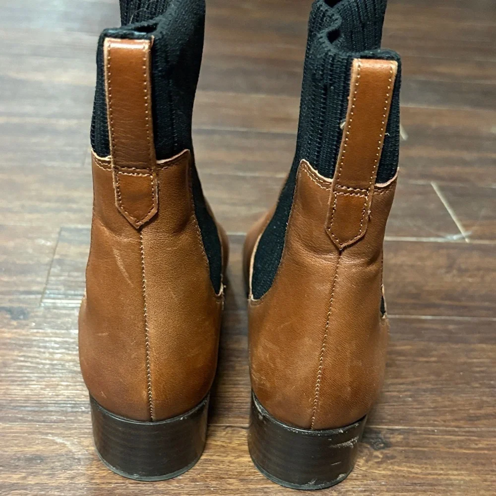 J Crew Brown Leather Ankle Boots