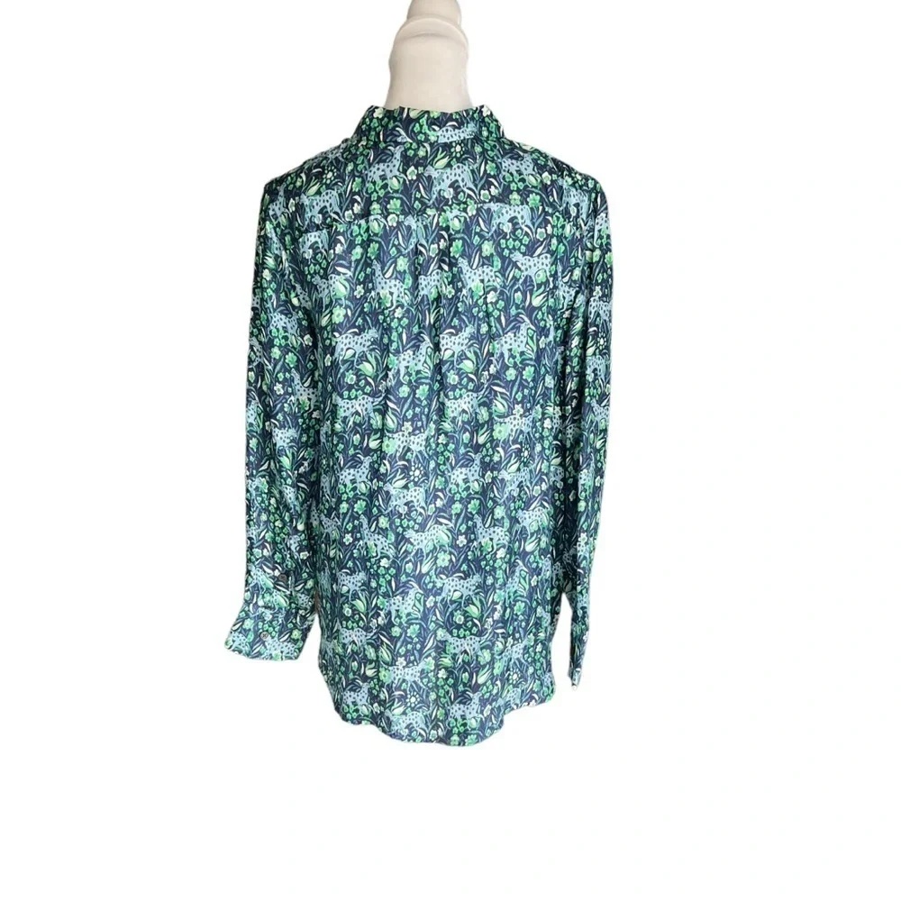 J. Crew - Classic Fit Button Down Blouse Shirt in Fauna Floral Sz S
