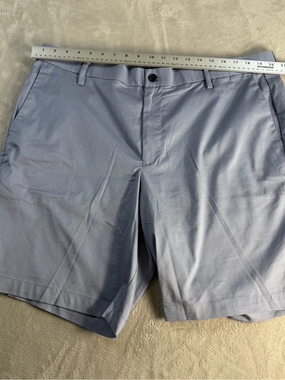 Banana Republic Mens Stretch Chino Short Quick Dry Blue 40 9 Inseam