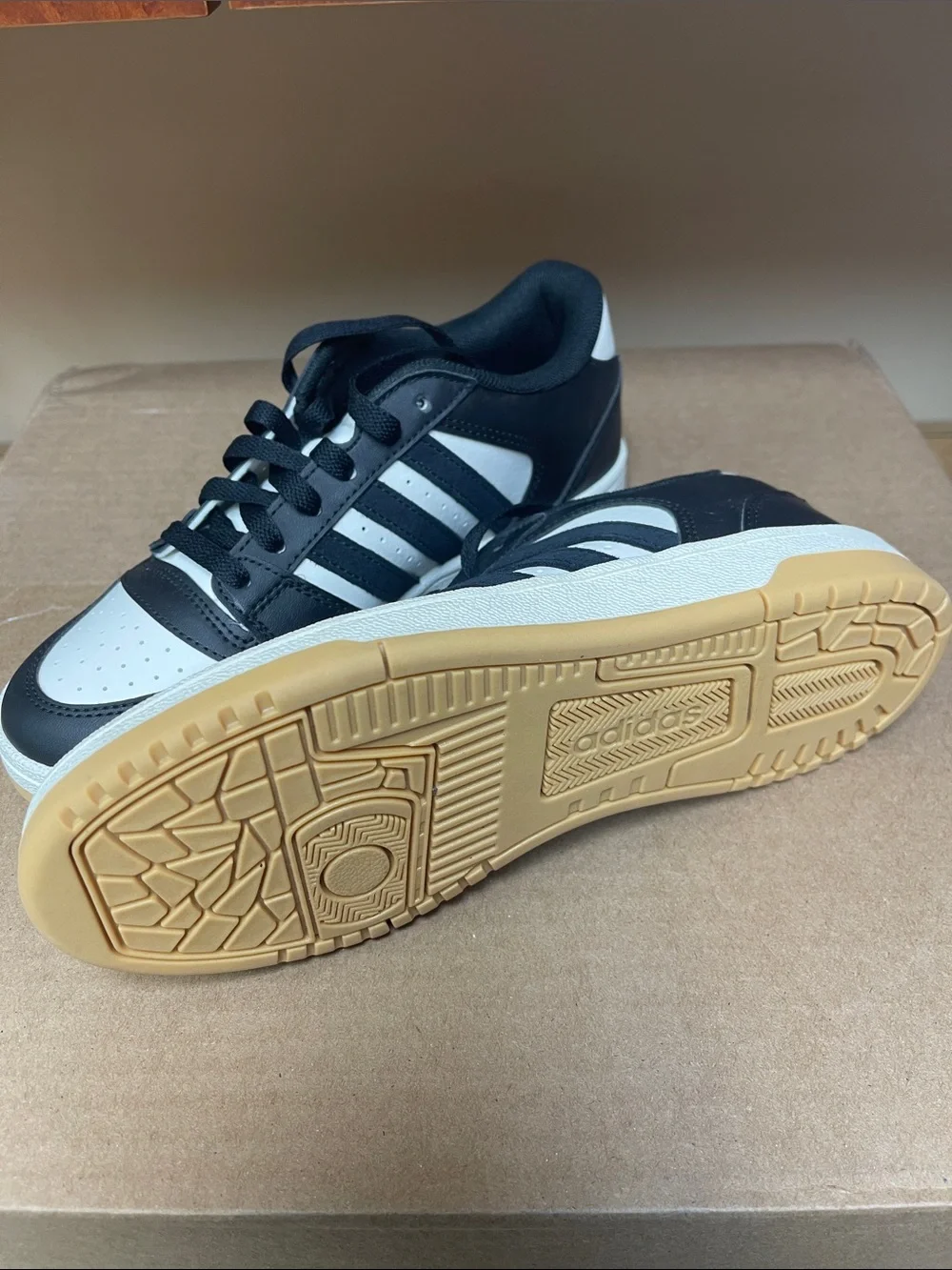 adidas Break Start Low-Top Sneakers in Black and White