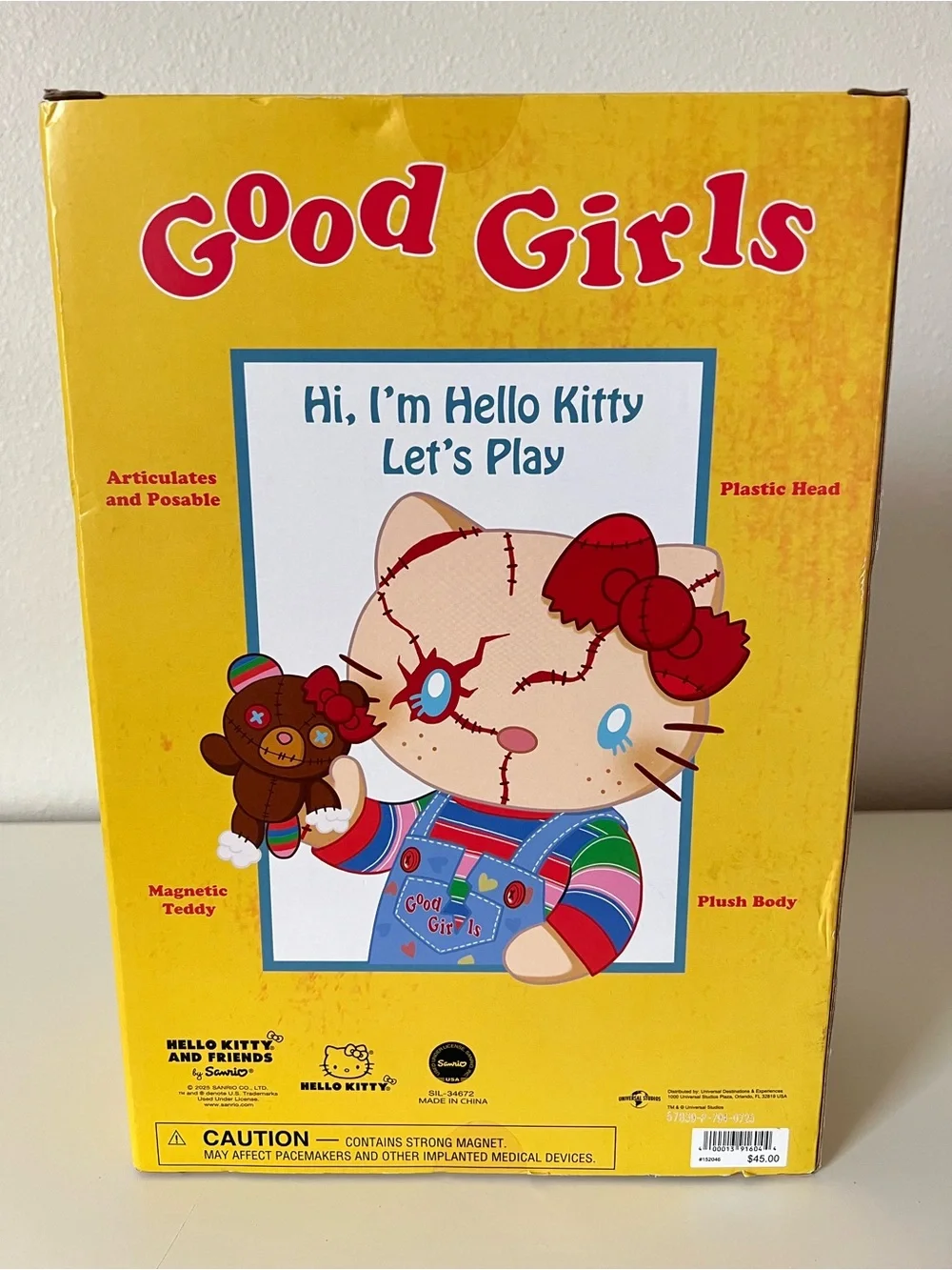 Hello Kitty Chucky Horror Vinyl Figure Doll w/ Bear New in Box