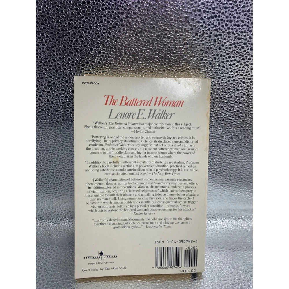 The Battered Woman Lenore E Walker Psychology Paperback Harper & Row 1979 1980