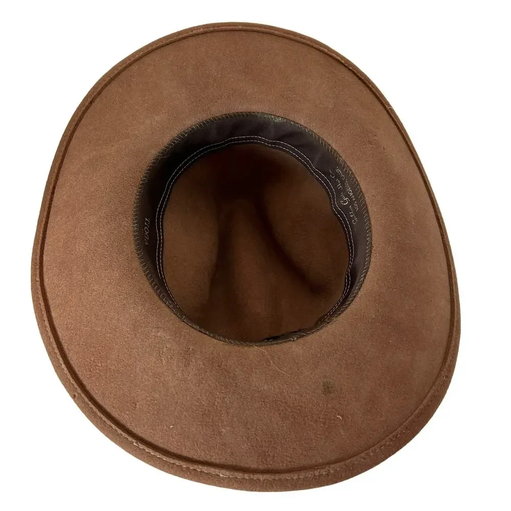 Golden Gate Hat Company Desperado Cowboy Wool Hat Small Made in USA Coin Feather