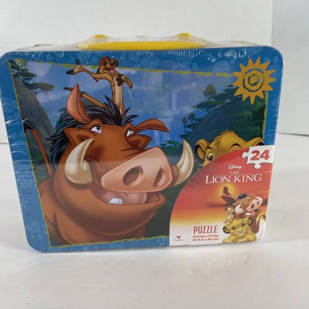 Disney The Lion King Tin Lunchbox And Puzzle 24 Pieces New Sealed