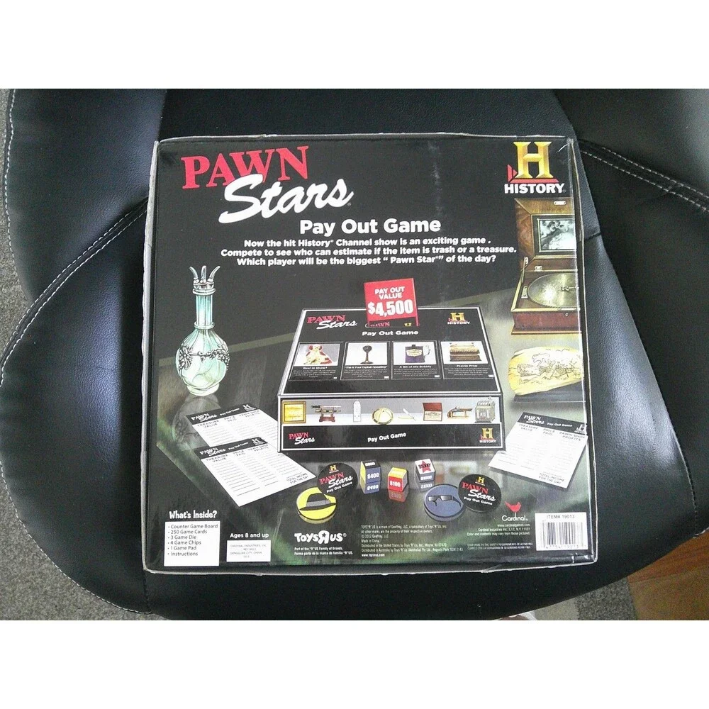 NIB  PAWN STARS PAY OUT BOARD GAME j2012 CARDINAL  19013 Toys-R-Us 100 COMPLETE