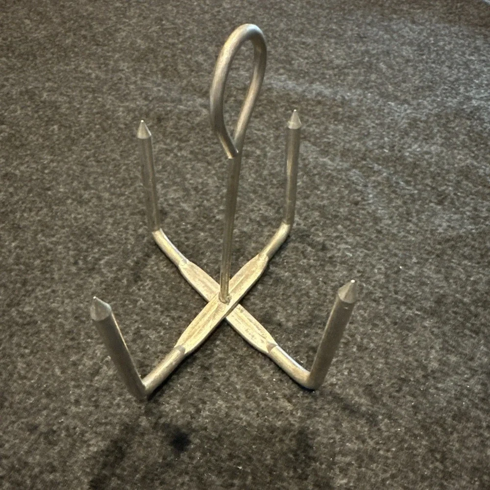 4 Prong Baking Potato Aluminum Rack Holder Vintage