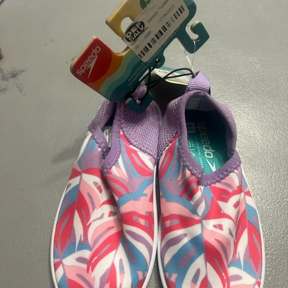 Speedo Girls Toddler Shore Explore Water‎ Shoes Pink Blue And Purple Size 7/8