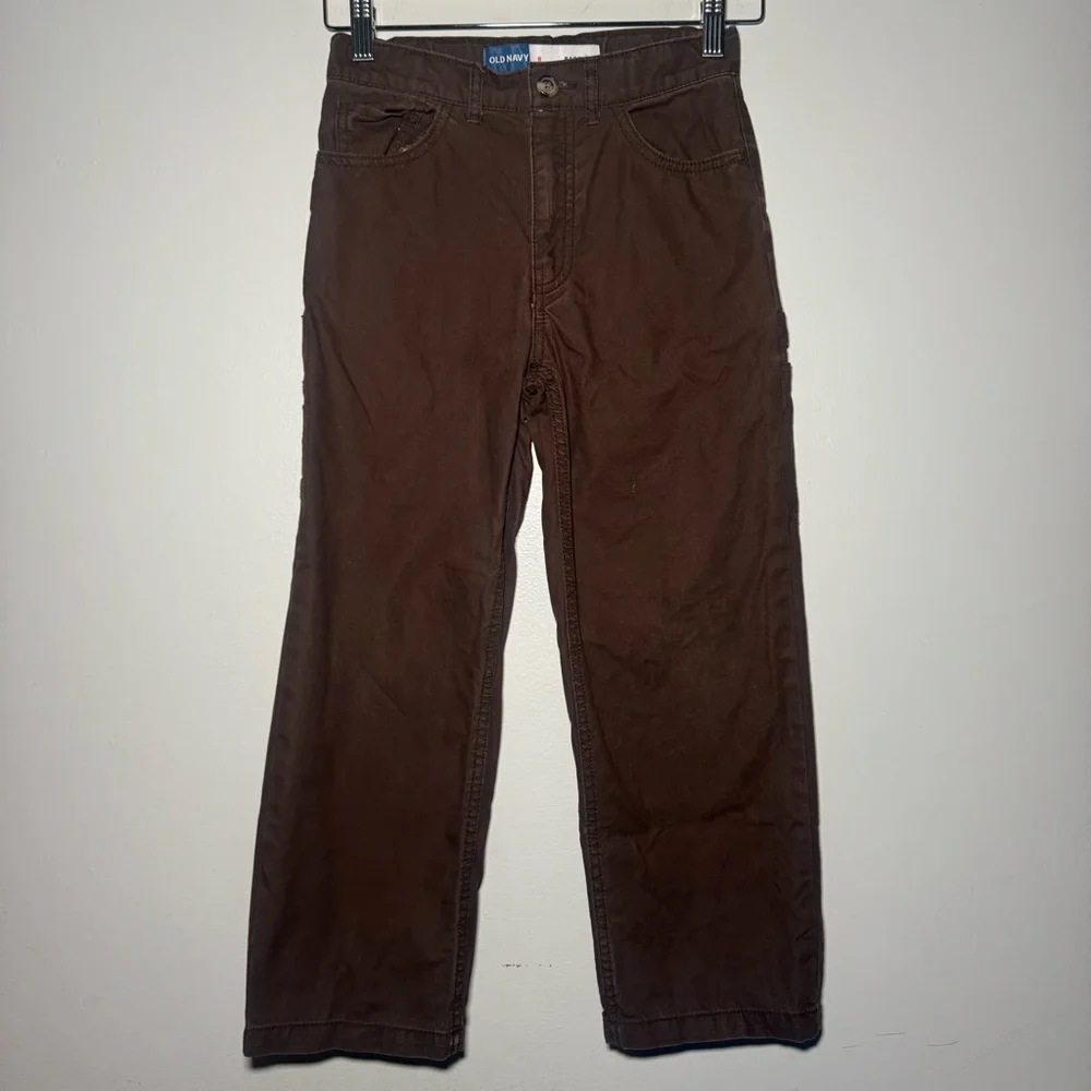 Old Navy Y2K Kid’s Boy’s 8 Cargo Pants Brown Loose Fit‎ Baggy Straight Leg